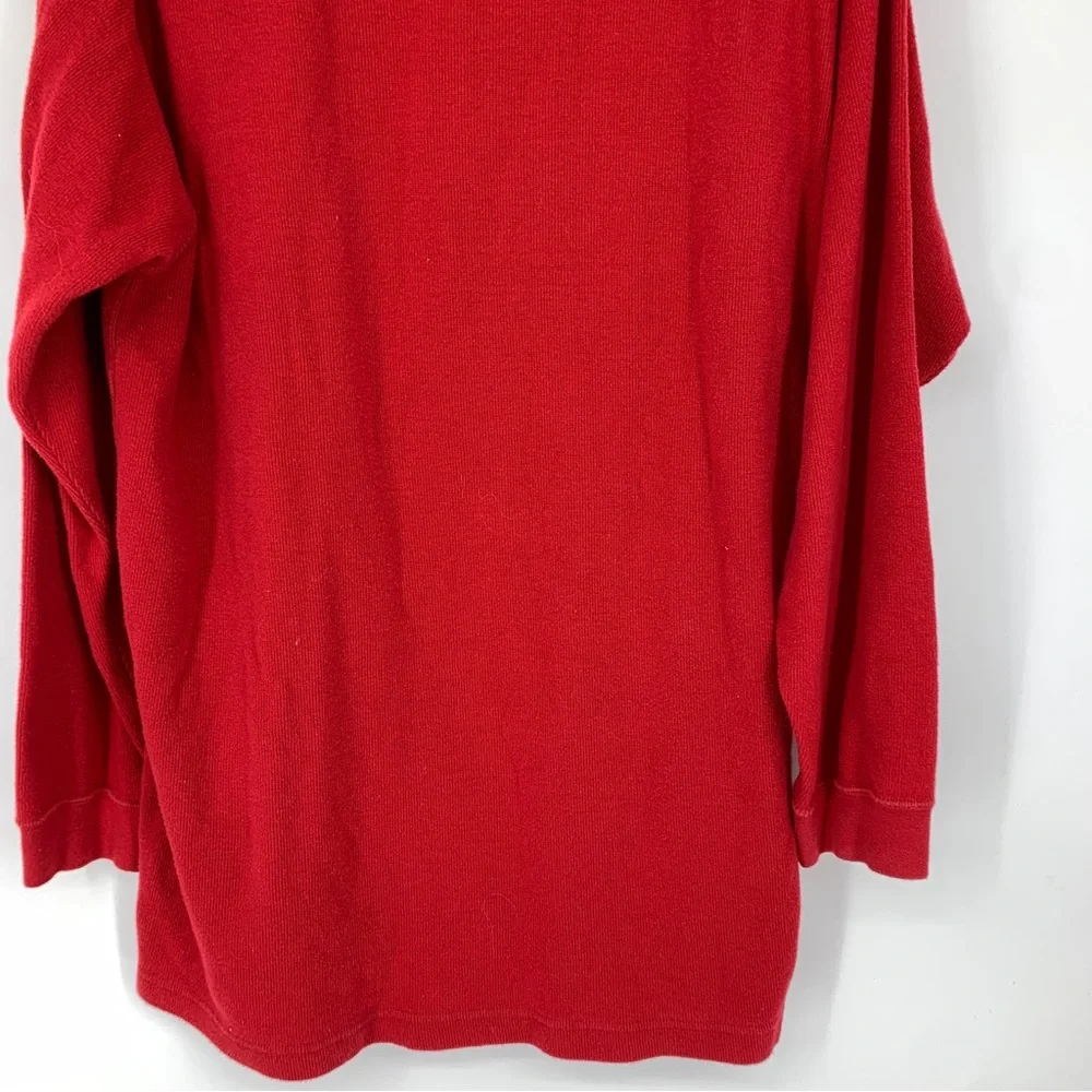 Ralph Lauren Chaps mens‎ large sweater pullover red ribbed cotton vintage